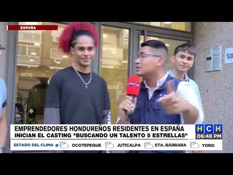 Hondureños en España audicionan para formar parte de Buscando un talento 5 estrellas