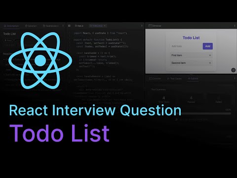 Todo List - React Coding Interview Question