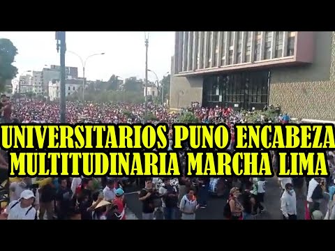 MARCHA MULTITUDINARIA ENCABEZADO POR LOS UNIVERSITARIOS CENTRO DE LIMA..