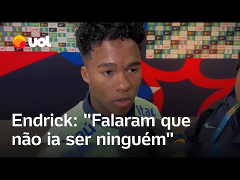 Falaram que eu não ia ser ninguém, diz Endrick depois de gol da vitória