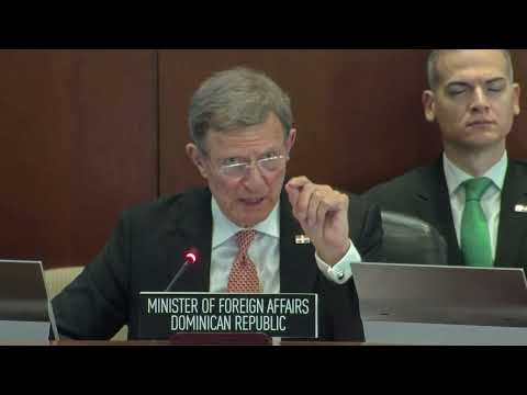 Canciller Roberto Álvarez presenta conflicto Haití ante la OEA