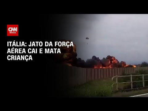 Itália: Jato da força aérea cai e mata criança | CNN PRIME TIME