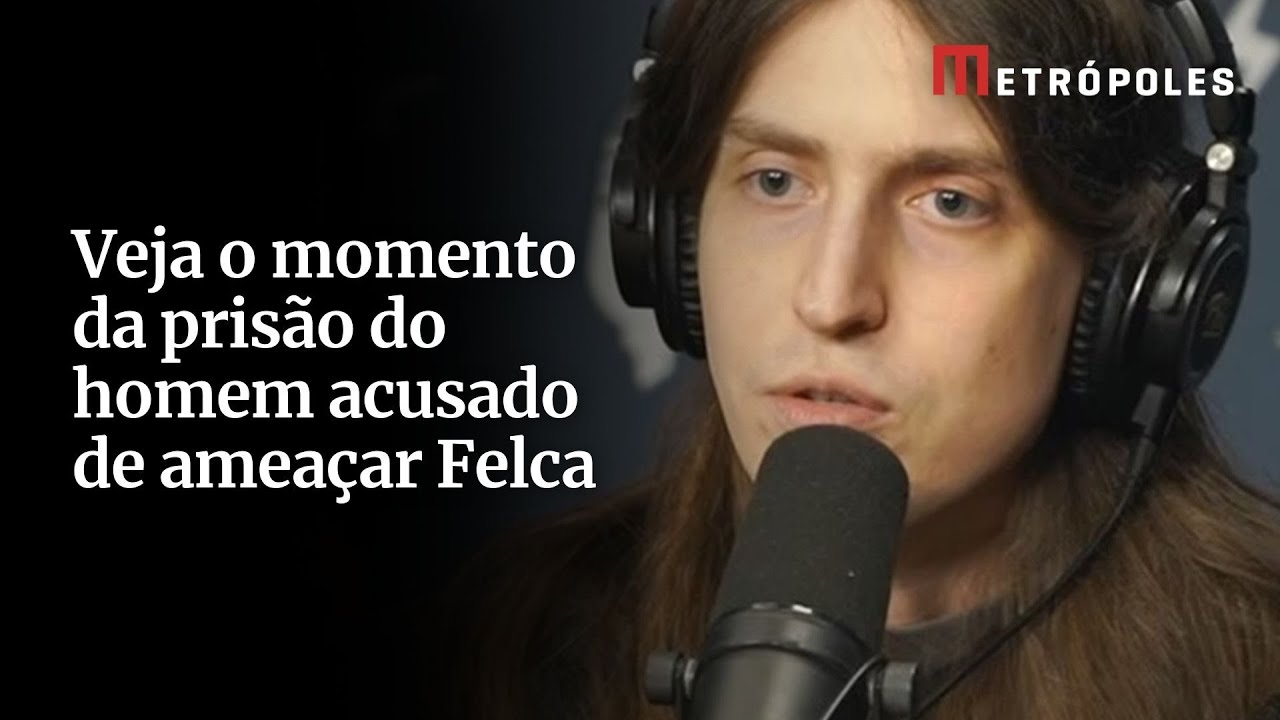 Veja o momento da prisão do homem acusado de ameaçar Felca