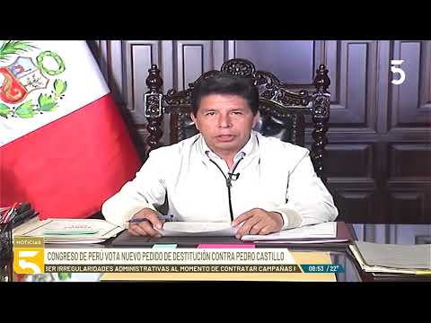 Congreso de Perú debate y vota este miércoles un nuevo pedido de destitución contra Castillo