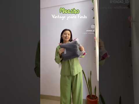 Vintage jeans from MEESHO 🍃#meesho #fyp #meeshohaul #vintage