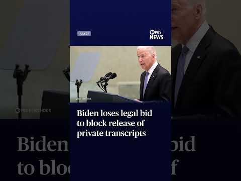 WATCH: Biden loses legal bid to block release of private transcripts