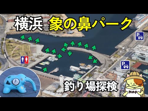 横浜みなとみらい「象の鼻パーク」釣り場探検｜横浜で最も歴史ある象の鼻の形をした釣りができる防波堤。車での行き方、トイレ、釣りのルールなどを網羅