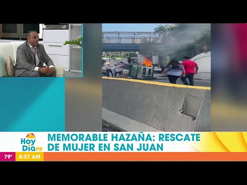 Sargento narra dramático rescate de conductora en San Juan