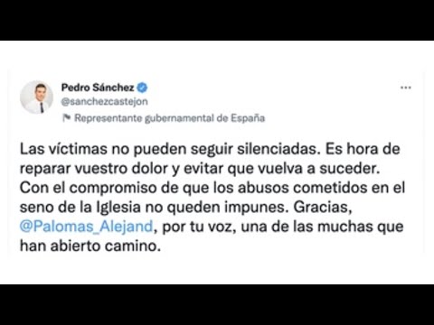 Sánchez pretende que los abusos de la Iglesia no queden impunes