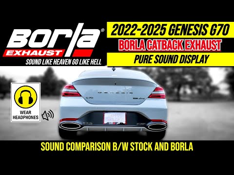 Genesis G70 Borla Exhaust (2022-2025) 3.3T. It Burbles!