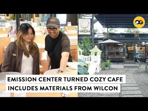 Emission Center Turned Cozy Cafe Includes Materials from Wilcon