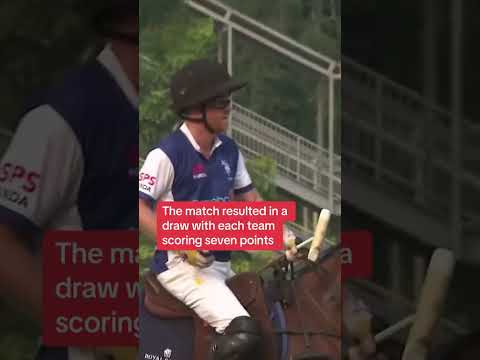 Prince Harry attends charity polo match