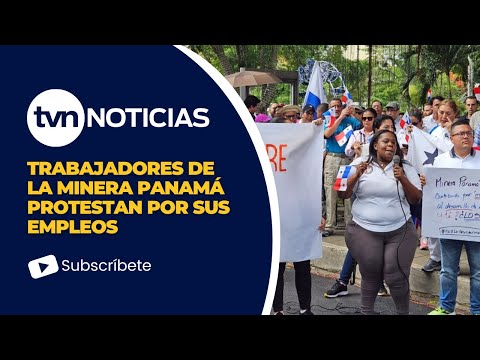 Personas dedicadas a actividades relacionadas a la minera Panamá protestan