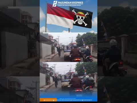 Bendera One Piece Nampak Berkibar di Jalanan Subang #subang #shortvideo #news