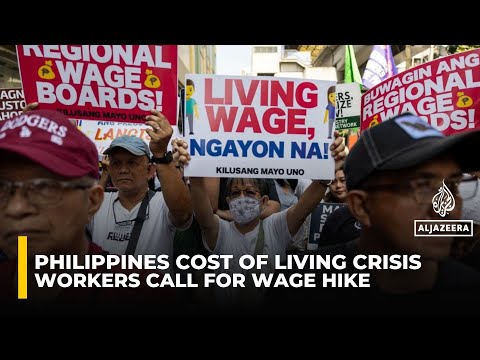 Philippine workers march for wage hike amid energy emergency and soaring oil prices