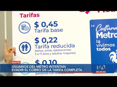 Algunos usuarios aplican la 'viveza criolla' para el pago de la tarifa en el Metro de Quito