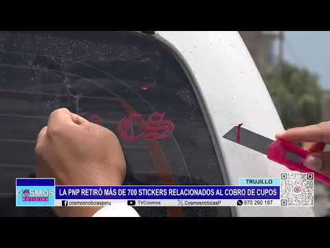 Trujillo: la PNP retiró más de 700 stickers relacionados al cobro de cupos