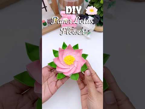 Try this Super Easy Lotus 🪷 Flower Idea From Paper #diy #craft #shorts #trendingshorts #lotus