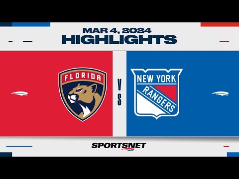 NHL Highlights | Panthers vs. Rangers - March 4, 2024