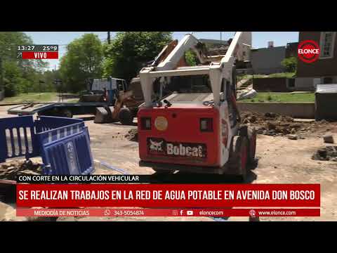 Realizan trabajos en la red de agua potable en Avenida Don Bosco