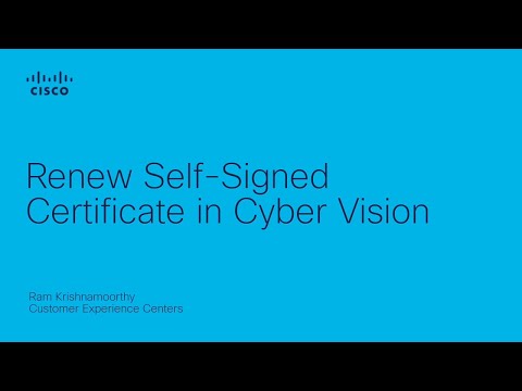 Renew Self-Signed Certificate in Cyber Vision