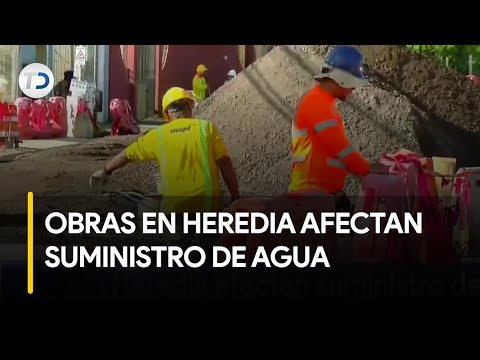Obras en Heredia afectan suministro de agua