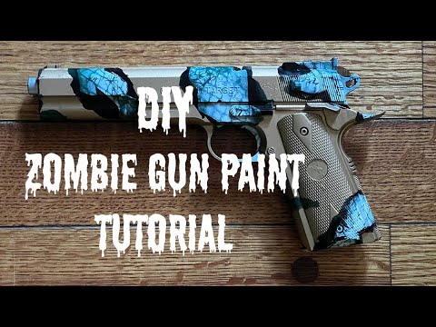 How to paint your gun - Zombie Hunter paint job with spray cans.