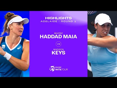 Beatriz Haddad Maia vs. Madison Keys | 2025 Adelaide Round 1 | WTA Match Highlights