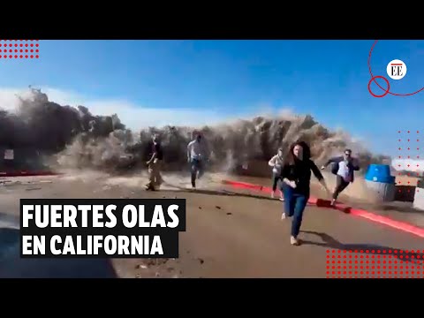 Ola gigantesca, que chocó contra un muro, dejó ocho heridos en California | El Espectador