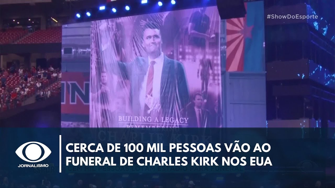 Cerca de 100 mil pessoas vão ao funeral de Charles Kirk nos EUA