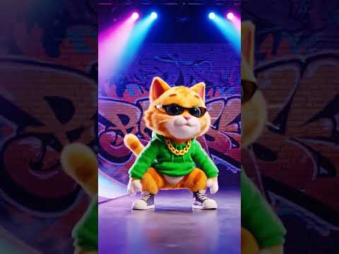 🎬 “Look forward to the performance of the professional hiphop cat – enjoy!” 🎶🐾#catdance2025 #shorts