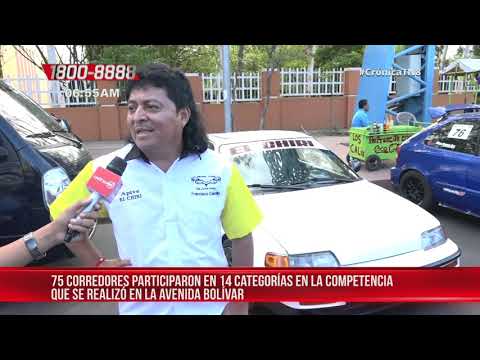 Primer Campeonato de Velocidad en Avenida Bolívar, Managua - Nicaragua