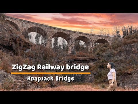 Incredible Cinematic of the mysterious Zigzag Railway Bridge! (Knapsack bridge)