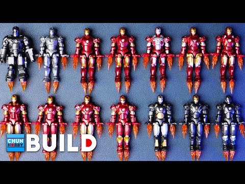 Only 7cm IRON MAN Speed Build! IRON MAN Figures Collection!! | ROUND FIELD Figures |  Beat Build