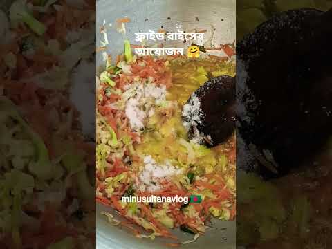 ফ্রাইড রাইস রেডি করছি নানা প্রকারের সবজি দিয়ে🥰#minusultanavlog #food #friedrice #vegetable #shorts😋