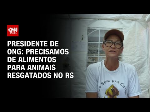 Presidente de ONG: Precisamos de alimentos para animais resgatados no RS | BASTIDORES CNN