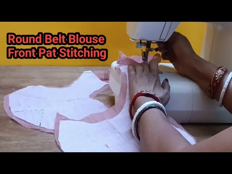 Round Belt Blouse front pat stitching//Round Belt Blouse ki Stitching Kaise Kare