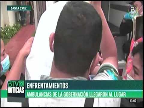 08082022 LLEGARON AMBULANCIAS DE LA GOBERNACION A LAS PALMAS  BOLIVIA TV