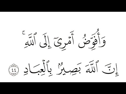وأفوض امرى احلى الله اءن الله بصي بالعباد
