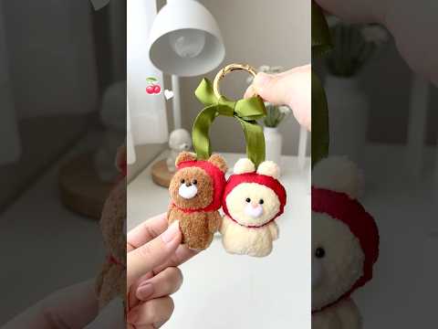 ［パンチニードル］磁石でくっつくキーホルダーの作り方🍒 #shorts