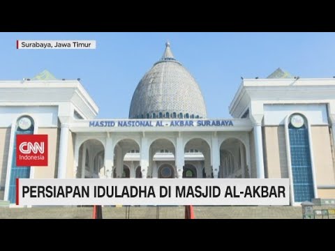 Persiapan Iduladha di Masjid Nasional Al-Akbar Surabaya