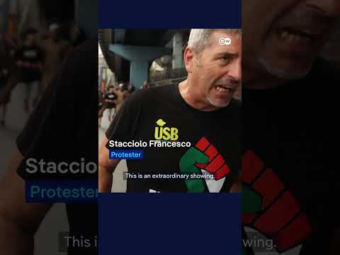 'Let's block everything' - Thousands protest and strike in Italy in solidarity with Palestinians