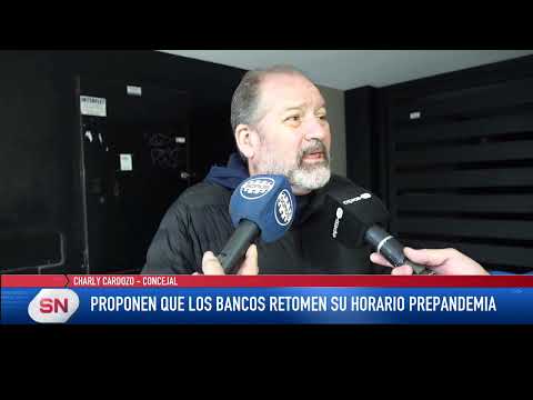 Proponen que los bancos retomen su horario pre pandemia. Charly Cardozo   Concejal.