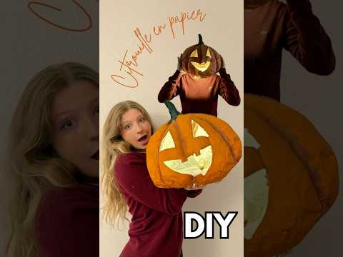Une jolie citrouille en papier mâché ! 🎃🍂#autumn #diy #tuto #craft #halloween #autumncrafts