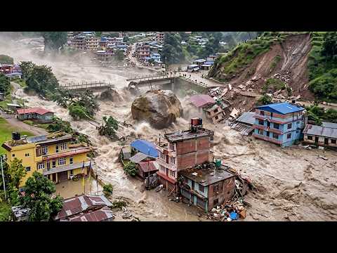 Inside Nepal's Flood Chaos! Villages Buried, Bridges Gone, Rescue Now Suspended