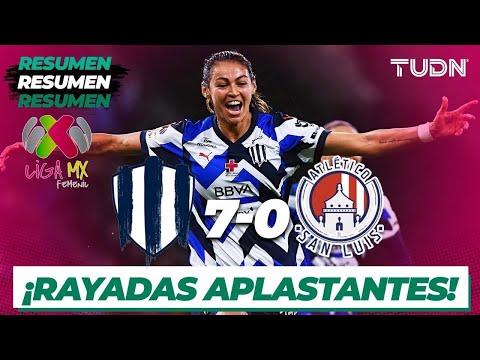 Resumen y goles | Rayadas 7-0 Atl. San Luis | Liga Mx Femenil - CL2024 J15 | TUDN