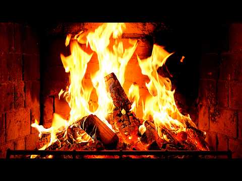 Cozy Fireplace 4K (12 HOURS). Fireplace with Crackling Fire Sounds. Fireplace Ambience