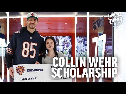 Cole Kmet surprises 2024 Collin Wehr Scholarship Winner video clip