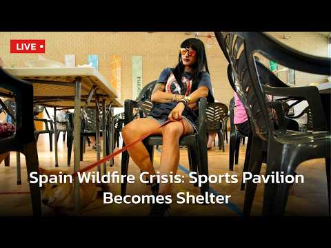 LIVE | Hundreds Displaced by Central Spain Wildfires Shelter in Pavilion | AC113