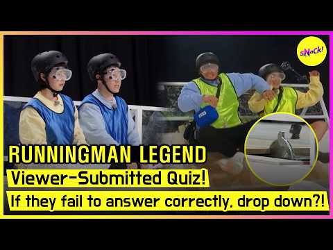 [RUNNINGMAN] Viewer-Submitted Quiz! If they fail to answer correctly, drop down?! (ENG/MAL SUB)